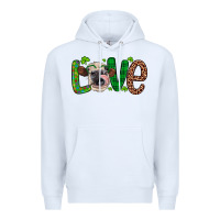 White Western St. Patrick's Day Love Cow Premium Hoodie - Artiststas