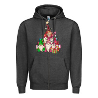 Charcoal Heather christmas tree Zipper Hoodie - MaliasSmallBusiness