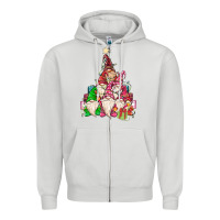 Dove Grey christmas tree Zipper Hoodie - MaliasSmallBusiness