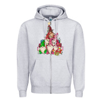 Heather Grey christmas tree Zipper Hoodie - MaliasSmallBusiness