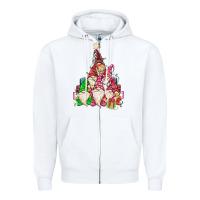 White christmas tree Zipper Hoodie - MaliasSmallBusiness