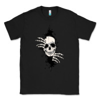Black skull in the wall file Classic Tee - MaliasSmallBusiness