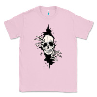 Bubblegum Pink skull in the wall file Classic Tee - MaliasSmallBusiness