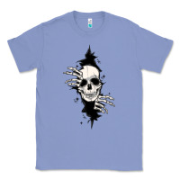 Colony Blue skull in the wall file Classic Tee - MaliasSmallBusiness