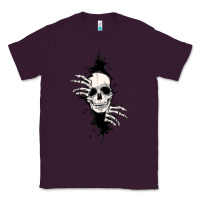 Plum skull in the wall file Classic Tee - MaliasSmallBusiness