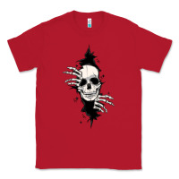 Red skull in the wall file Classic Tee - MaliasSmallBusiness