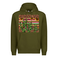 Army Green cactus serape Premium Hoodie - AdoDesignShop