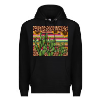 Black cactus serape Premium Hoodie - AdoDesignShop
