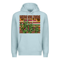 Blue Mist cactus serape Premium Hoodie - AdoDesignShop