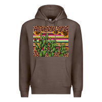 Coffee cactus serape Premium Hoodie - AdoDesignShop