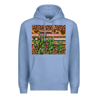 Colony Blue cactus serape Premium Hoodie - AdoDesignShop