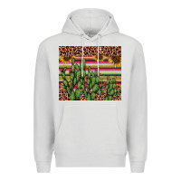Dove Grey cactus serape Premium Hoodie - AdoDesignShop