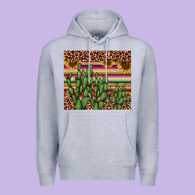 Cactus Serape Premium Hoodie Designed By Adodesignshop
