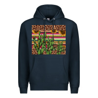 Navy cactus serape Premium Hoodie - AdoDesignShop