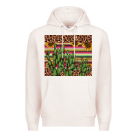 Pale Pink cactus serape Premium Hoodie - AdoDesignShop