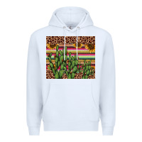 White cactus serape Premium Hoodie - AdoDesignShop