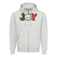 Dove Grey joy to the world Zipper Hoodie - MaliasSmallBusiness