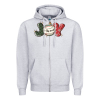 Heather Grey joy to the world Zipper Hoodie - MaliasSmallBusiness