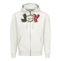 Oatmeal Heather joy to the world Zipper Hoodie - MaliasSmallBusiness