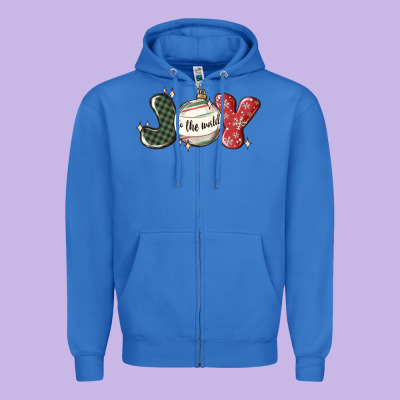 Zipper Hoodie joy to the world