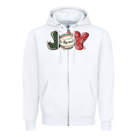 White joy to the world Zipper Hoodie - MaliasSmallBusiness