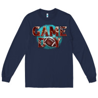 Navy game day football Long Sleeve Tee - BarkalooDesign