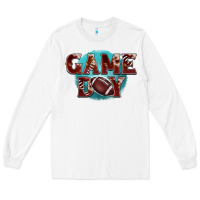 White game day football Long Sleeve Tee - BarkalooDesign