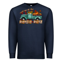 Navy meet me af the pumpkin patch Premium Sweatshirt - CowhideDigitalArt