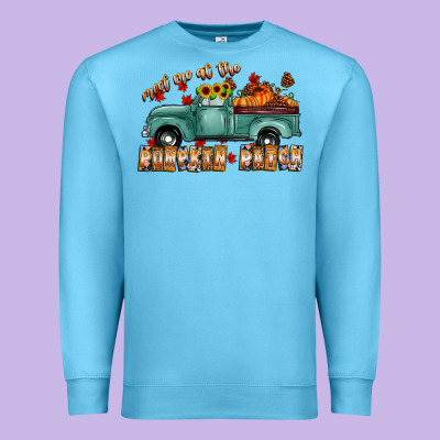 Meet Me Af The Pumpkin Patch Premium Sweatshirt Designed By Cowhidedigitalart