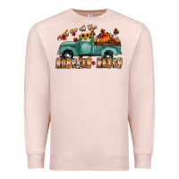 Pale Pink meet me af the pumpkin patch Premium Sweatshirt - CowhideDigitalArt
