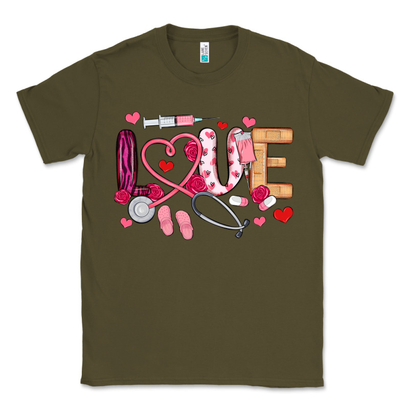 Love Nurse Valentines Day Classic Tee by MaliasSmallBusiness | Teevron