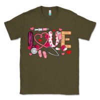 Army Green love nurse valentines day Classic Tee - MaliasSmallBusiness