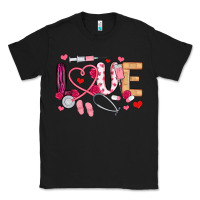 Black love nurse valentines day Classic Tee - MaliasSmallBusiness
