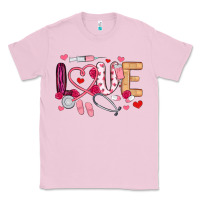 Bubblegum Pink love nurse valentines day Classic Tee - MaliasSmallBusiness