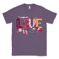 Lavender love nurse valentines day Classic Tee - MaliasSmallBusiness