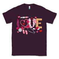 Plum love nurse valentines day Classic Tee - MaliasSmallBusiness