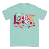Seafoam love nurse valentines day Classic Tee - MaliasSmallBusiness