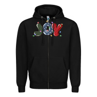 Black joy christmas lights Zipper Hoodie - MaliasSmallBusiness