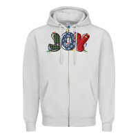 Dove Grey joy christmas lights Zipper Hoodie - MaliasSmallBusiness