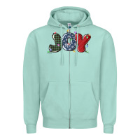 Seafoam joy christmas lights Zipper Hoodie - MaliasSmallBusiness