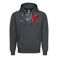Smoke joy christmas lights Zipper Hoodie - MaliasSmallBusiness