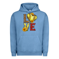 Pigment Pebble Blue western love softball Urban Hoodie - LillyAllenDesigns