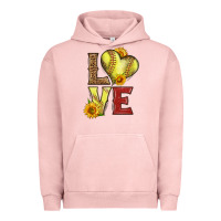 Pigment Salmon western love softball Urban Hoodie - LillyAllenDesigns