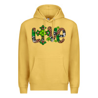 Antique Gold Western St. Patrick's Day Love Cross Premium Hoodie - Artiststas