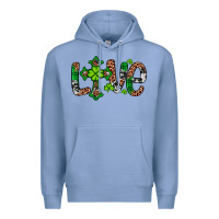 Colony Blue Western St. Patrick's Day Love Cross Premium Hoodie - Artiststas