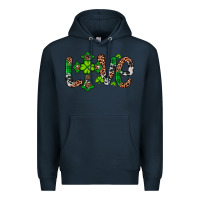 Navy Western St. Patrick's Day Love Cross Premium Hoodie - Artiststas