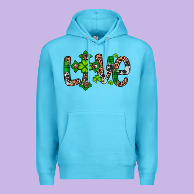 Western St. Patrick's Day Love Cross Premium Hoodie Designed By Artiststas