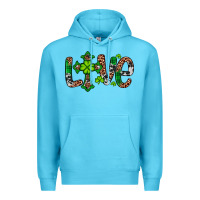 Ocean Blue Western St. Patrick's Day Love Cross Premium Hoodie - Artiststas