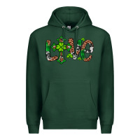 Sports Green Western St. Patrick's Day Love Cross Premium Hoodie - Artiststas