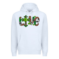 White Western St. Patrick's Day Love Cross Premium Hoodie - Artiststas